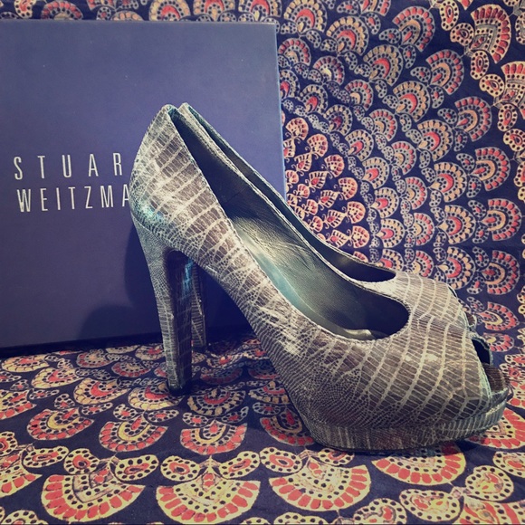 Stuart Weitzman Shoes - Stuart Weitzman Gray Platform Heels
